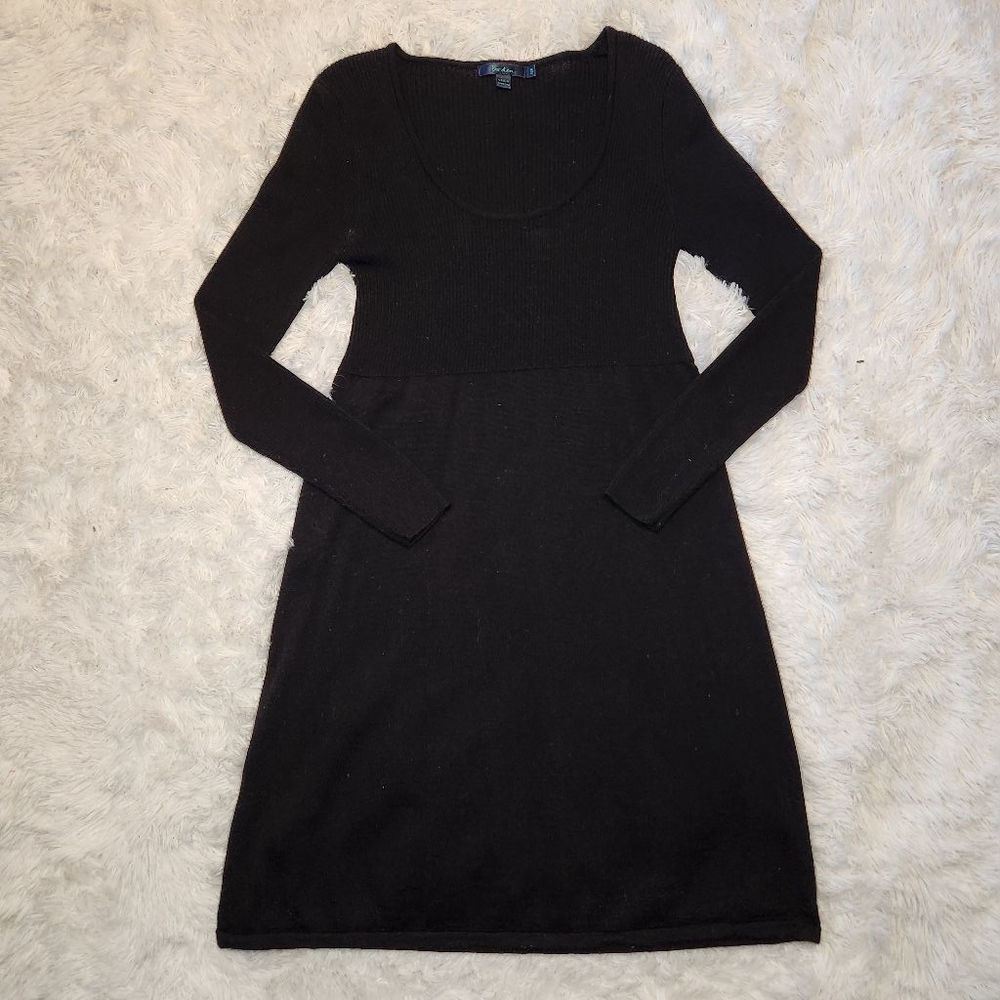 Boden Wool Scoop Neck Long Sleeve Mini Sweater Dress - Picture 3 of 11